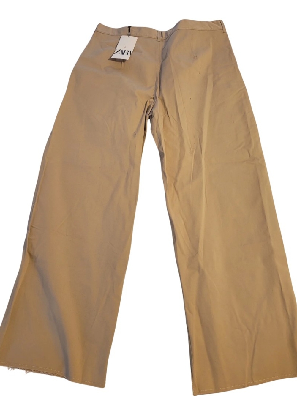 Zara Men Wide-Leg Chinos in Khaki